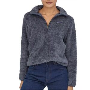 PATAGONIA Women's Los Gatos 1/4 Zip Smolder Blue Gray Small Fleece Coat Pullover